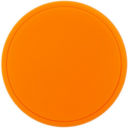 Лейбл из ПВХ Dzeta Round, L оранжевый неон