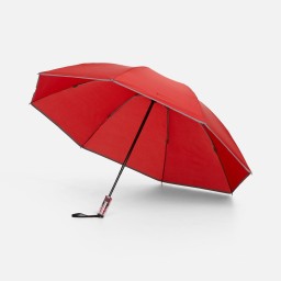 Зонт наоборот складной Futurum со светоотражающим кантом, красный