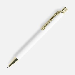 Ручка шариковая Lobby Soft Touch Gold, белая