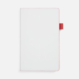 Ежедневник White Shall, недатированный, бело-красный