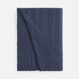 Плед Remitti, серо-синий (сланец)