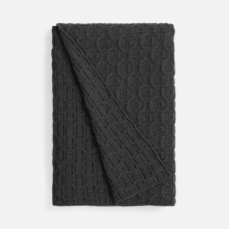 Плед Braidera, темно-серый меланж (асфальт)