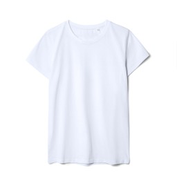 Футболка женская T-bolka Stretch Lady, белая (холодный оттенок)