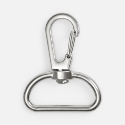 Застежка-карабин Snap Hook, L, серебристая (хром)