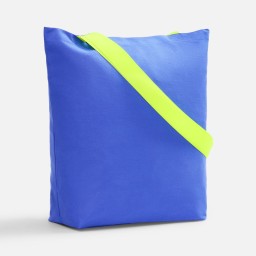 Шопер B5, синий с широкими желтыми ручками