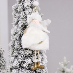 Новогоднее украшение Рождественский ангел, белый