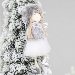 Новогоднее украшение рождественский ангел Бэгис,серый