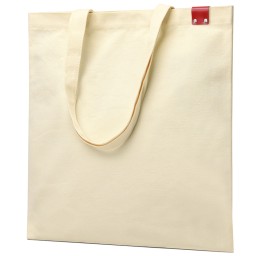 Сумка для покупок IVORY 325 г/м² с PU нашивкой, красный