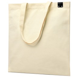 Сумка для покупок IVORY 325 г/м² с PU нашивкой, чёрный