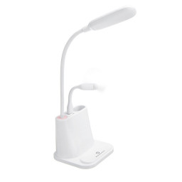 Настольная лампа c вентилятором Terra Quadro, Белый глянцевый