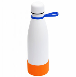 Термобутылка герметичная вакуумная Olivia To Go,  Белый/синий/оранжевый