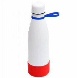 Термобутылка герметичная вакуумная Olivia To Go, Белый/синий/красный