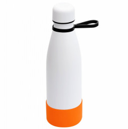 Термобутылка герметичная вакуумная Olivia To Go, Белый/черный/оранжевый
