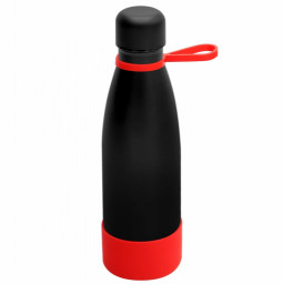 Термобутылка герметичная вакуумная Olivia To Go, Чёрный/красный