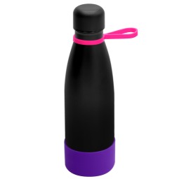 Термобутылка герметичная вакуумная Olivia To Go, чёрный/розовый/фиолетовый