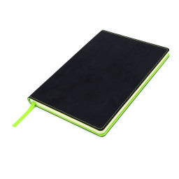 Блокнот A5 Blackjack в мягком переплёте, черно-зеленый