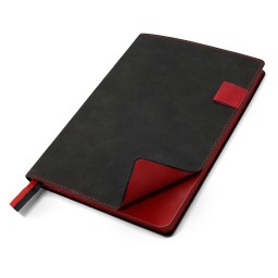 Ежедневник A5 недатированный Efemero в мягком переплёте, черно-красный