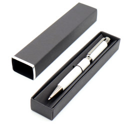 Ручка Senator в коробке Cradle чёрной с серебристым, Белый