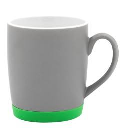 Кружка Make Me To Go, серая/зелёная биркой