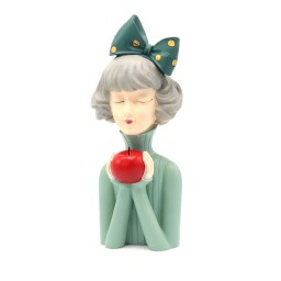 Статуэтка  &amp;quot;Девушка с яблоком&amp;quot;, цвет зеленый 