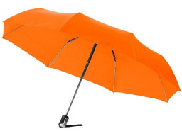 Зонт Alex трехсекционный автоматический 21,5", оранжевый