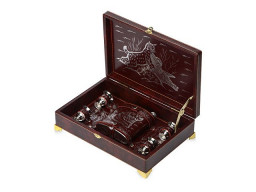 Набор «Подарочный», бордовый/серебристый