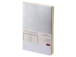 Ежедневник А5 недатированный «Megapolis Velvet Flex», серебристый