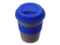 Стакан с силиконовой крышкой "Cafe", темно-синий