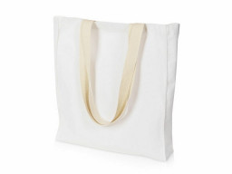 Сумка Donny из хлопка с донной складкой и парусиновыми ручками, белый