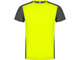 Спортивная футболка "Zolder" мужская, неоновый желтый/черный меланж