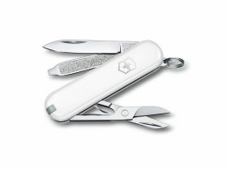 Нож-брелок VICTORINOX Classic SD Colors "Falling Snow", 58 мм, 7 функций, белый