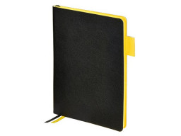 Ежедневник недатированный А5 "Boston", черный (желтый обрез)