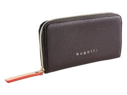Кошелёк женский BUGATTI ЭЛЛА | ELLA, тёмно-коричневый, полиуретан, 19х2х10 см