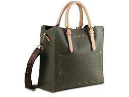 Сумка-портфель женская BUGATTI ЭЛЛА | ELLA, оливковая, полиуретан, 30х11,5х28 см