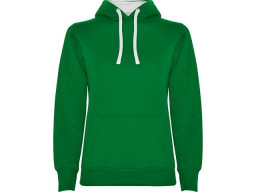 Толстовка с капюшоном "Urban" женская, зеленый/белый