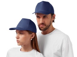 Бейсболка "Poly" 5-ти панельная 120гр, темно-синий