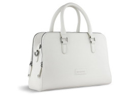 Сумка женская BUGATTI ЭЛЬЗА | ELSA, белая, воловья кожа/полиэстер, 32х13х22 см