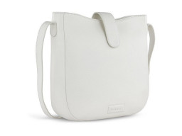 Сумка женская BUGATTI ЭЛЬЗА | ELSA, белая, воловья кожа/полиэстер, 29х8х27 см
