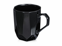 Кружка с гранями Amery, 310мл, черный глянцевый