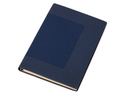 Бизнес блокнот "Supreme" с вставкой из софт-тача, гибкая обложка, 128 листов, синий