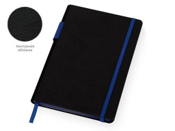 Бизнес блокнот "Bossy" с цветным срезом, твердая обложка, 128 листов, черный и синий
