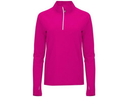 Толстовка с воротом на молнии женская "Melbourne", яркая фуксия