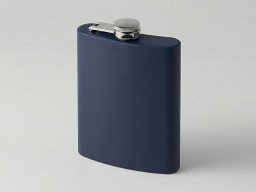 Фляжка 240 мл Remarque soft touch, 304 сталь, синий