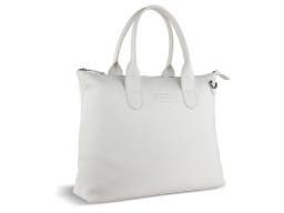Сумка-шоппер BUGATTI ЭЛЬЗА | ELSA, белая, воловья кожа/полиэстер, 46х11х31,5 см