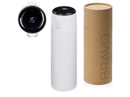 Вакуумная термокружка Waterline с медной изоляцией «Bravo», 400 мл, тубус, белый