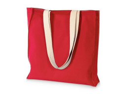 Сумка Donny из хлопка с донной складкой и парусиновыми ручками, красный