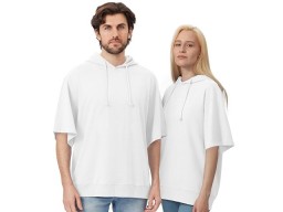 Худи оверсайз с коротким рукавом «Warsaw» унисекс, белый