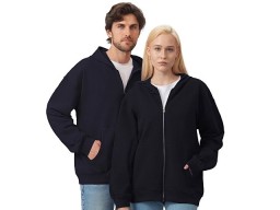 Толстовка оверсайз с капюшоном на молнии «Monaco», темно-синий