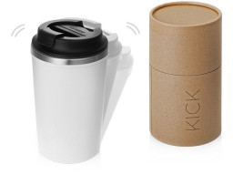 Герметичная термокружка на присоске "Kick", 350 мл, белый