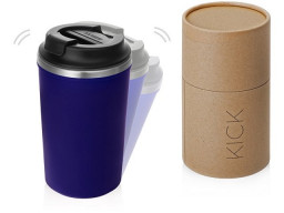 Герметичная термокружка на присоске "Kick", 350 мл, темно-синий